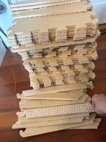 Photo of free Wood patterned foam tiles (Brighton near oak square) #3