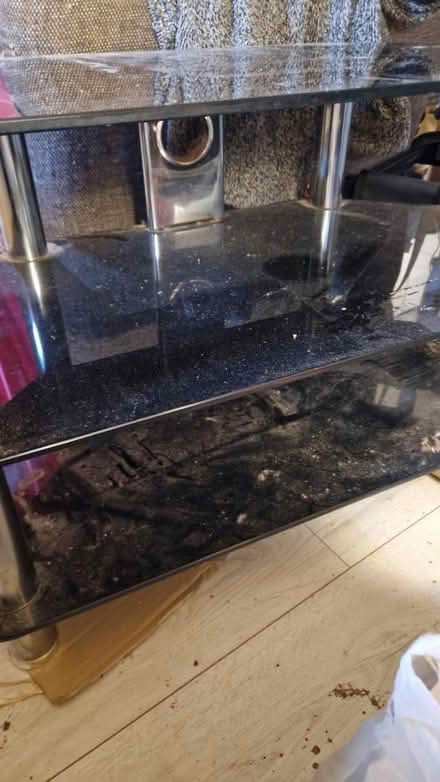 Photo of free Black Glass / Chrome Media Unit (seymour road W4) #3
