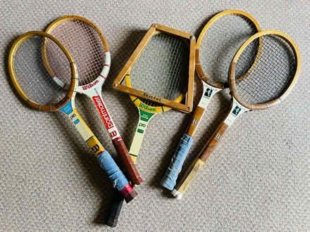 Photo of free Vintage wooden tennis racquets (Bethesda- River Rd & Wilson Ln) #1