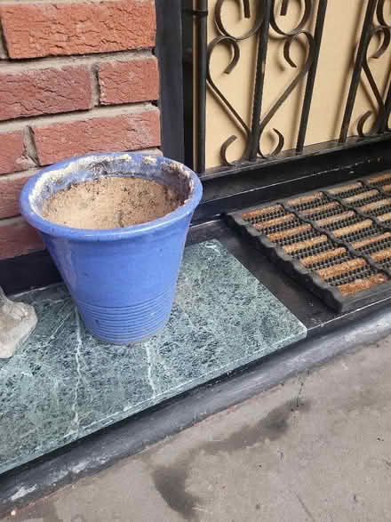 Photo of free Blue flower pot x 2 (Saint Luke's EC1V) #1