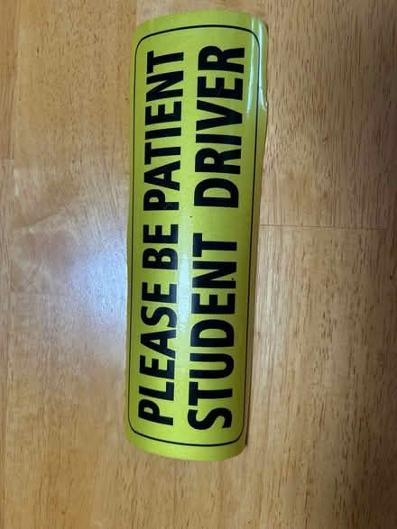 Photo of free Student driver car sign (Belmont) #1