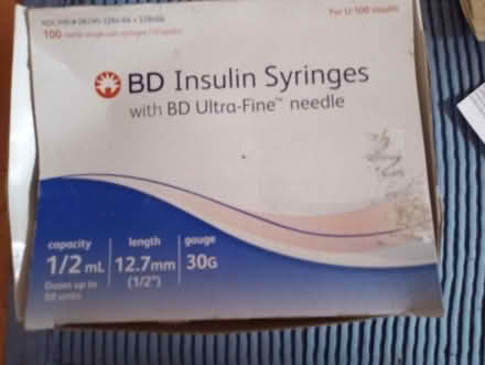 Photo of free Almost full box of insulin syringes (Mt Rainier MD) #1
