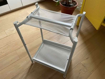 Photo of free Metal IKEA desk legs w/ basket x 2 (Hackney Downs E5) #1
