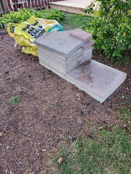 Photo of free 24" square patio stones (Just east of Vanier Pkwy) #1