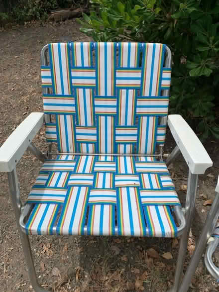 Photo of free Two vintage aluminum lawn chairs (Near downtown Walnut Creek) #3