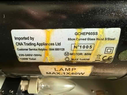 Photo of free GCHEP60SS 60 cm cooker extractor (City Centre NR3) #4