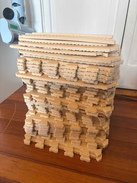 Photo of free Wood patterned foam tiles (Brighton near oak square) #2