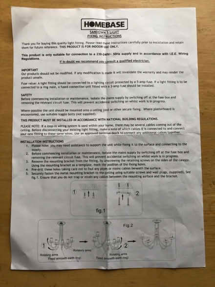 Photo of free candelabra 5 bulbs ceiling light (Aigburth L17) #3