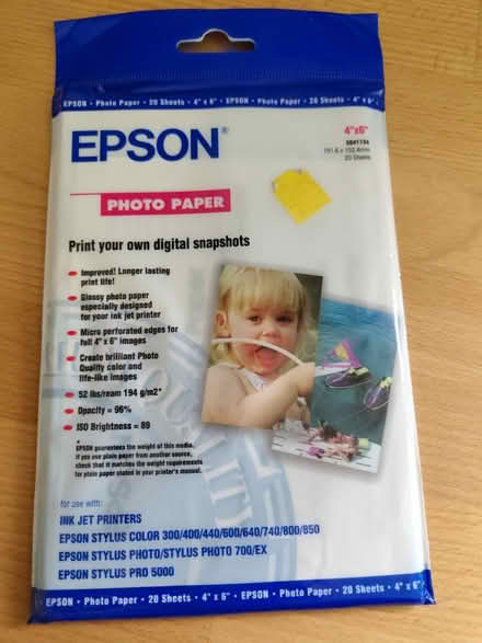 Photo of free Epson Photo paper (4" x 6") (Banstead, SM7) #1