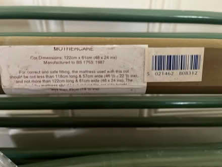 Photo of free Mothercare wooden cot (Bassingbourn SG8) #3
