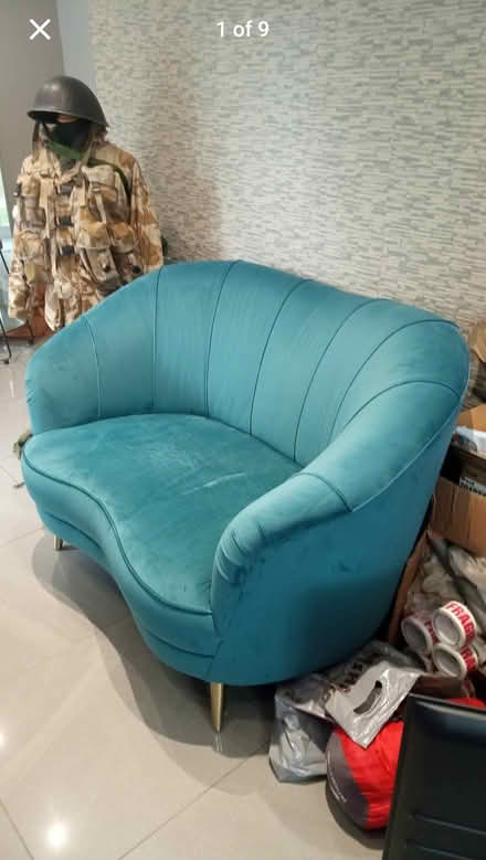 Photo of free two seat sofa and foot rest (B77) #2