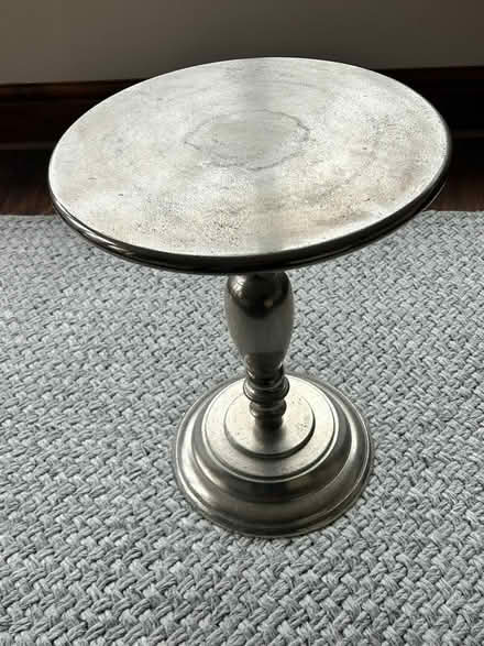 Photo of free Silve Effect Metal Side Table (Lightwood ST3) #3