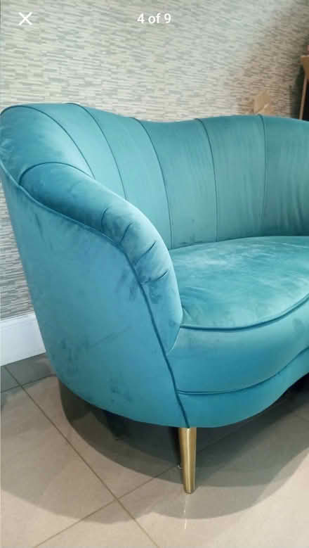 Photo of free two seat sofa and foot rest (B77) #4