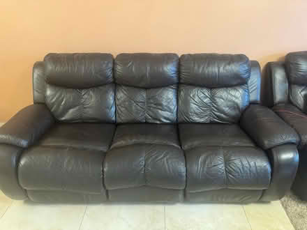 Photo of free Leather sofas with recliner (IG3) #1