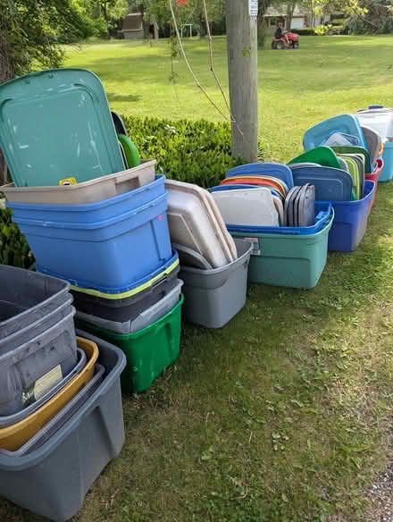 Photo of free Plastic bins and lids (4506 Vetteldon Road Hartland) #4