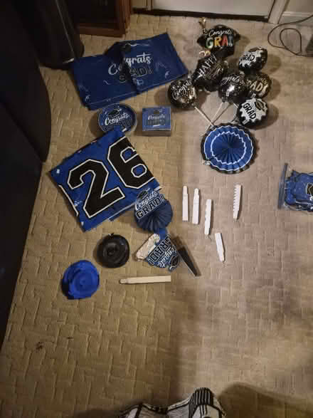 Photo of free Graduation decoration blue & white (Olney MD) #1
