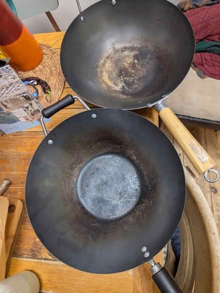 Photo of free Two well used woks pots (Osney OX2) #1