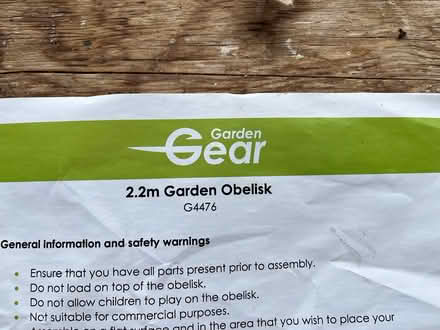 Photo of free Garden obelisk - 2.2m (GU7) #2