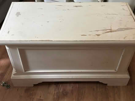 Photo of free white wooden toy box (BR6) #2