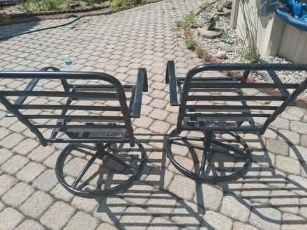 Photo of free Patio Chairs - swivel (2) (07075 - Wood Ridge) #2