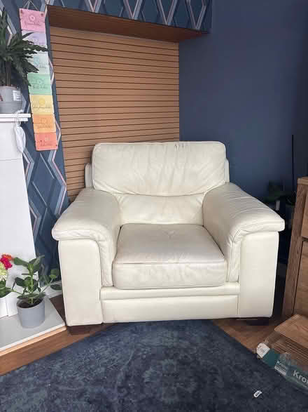 Photo of free Rehoming a cream leather chair (St Helen’s WA9) #1