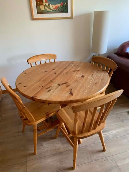 Photo of free Round Pine Table & 4 Chairs (Perth PH1) #1
