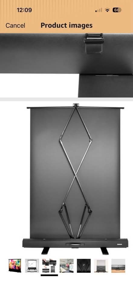Photo of free Pull-up projector screen (Worlds End SW10) #2