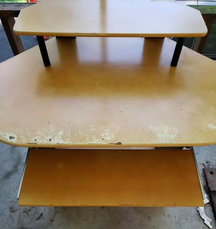 Photo of free Desk w/Keyboard Tray shelf Wheeled (Clarksburg) #2