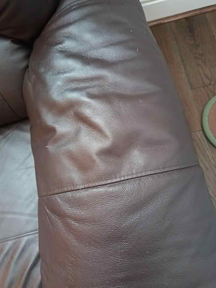 Photo of free Brown leather 2 seater and armchair (Shaw Heath SK3) #2