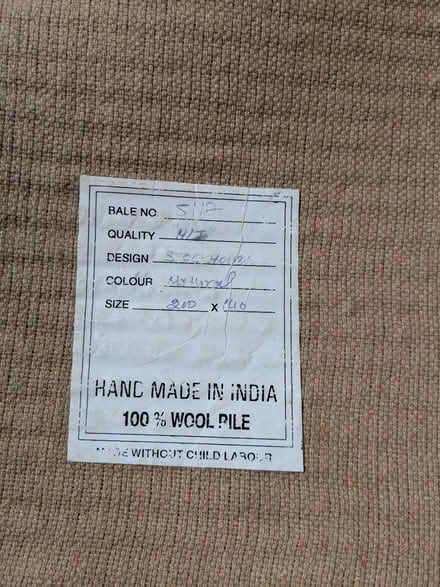Photo of free Wool rug (Belper DE56) #2