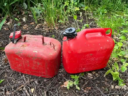 Photo of free Two petrol cans - one metal, one plastic (Bathampton BA2) #1
