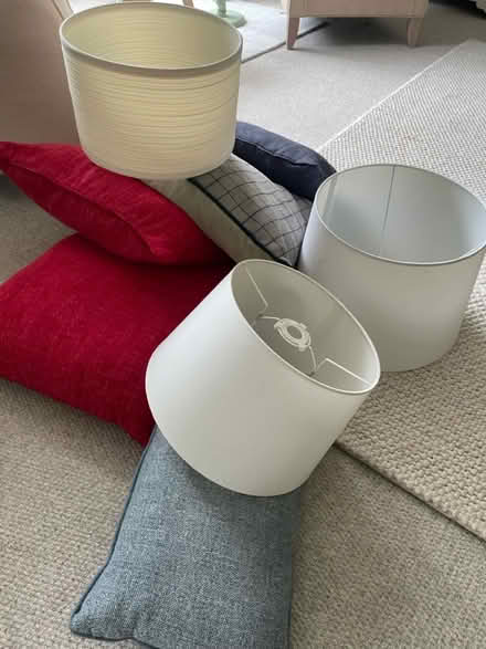 Photo of free Cushions and 3 lamp shades (Malone road) #1