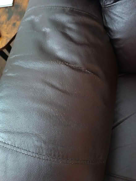 Photo of free Brown leather 2 seater and armchair (Shaw Heath SK3) #3