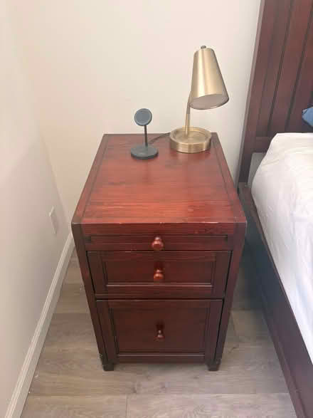 Photo of free Bed Frame and Matching End Tables (Westwood) #3