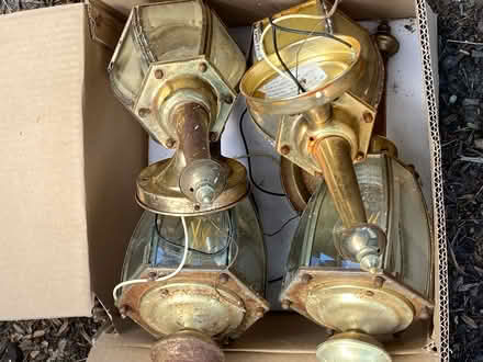 Photo of free Outdoor Brass Sconces (Brookland, DC) #2