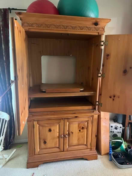 Photo of free Wood entertainment center (East End Alameda) #2