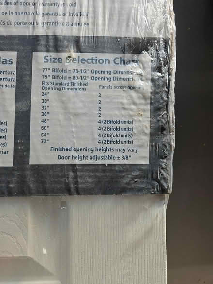 Photo of free Bifold closet doors X 4 (Beaver Falls) #3