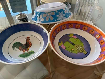 Photo of free Plastic bowls,wine glasses,pitcher (Pineview) #1
