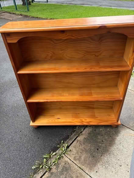 Photo of free Small Wood shelves unit (Denton M34) #1