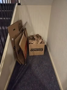 Photo of free boxes for moving, packing material #1