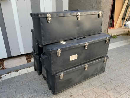 Photo of free Boxes (trunks) narrow long + wheels (Dunfermline KY11) #1