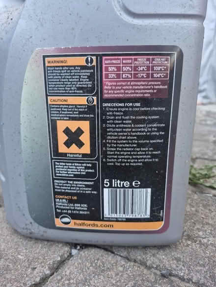 Photo of free Ost antifreeze and coolant (Bath, BA1) #2