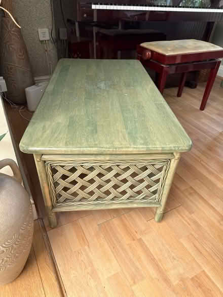 Photo of free Green bamboo coffee table (Urmston) #4