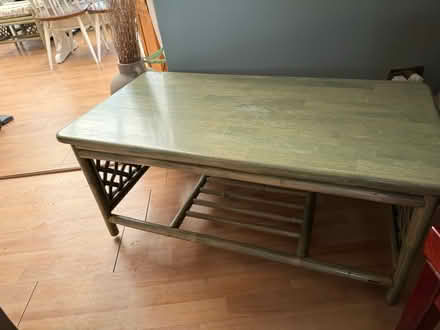 Photo of free Green bamboo coffee table (Urmston) #3