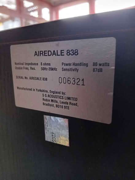 Photo of free Airdale speakers (Buriton GU31) #3
