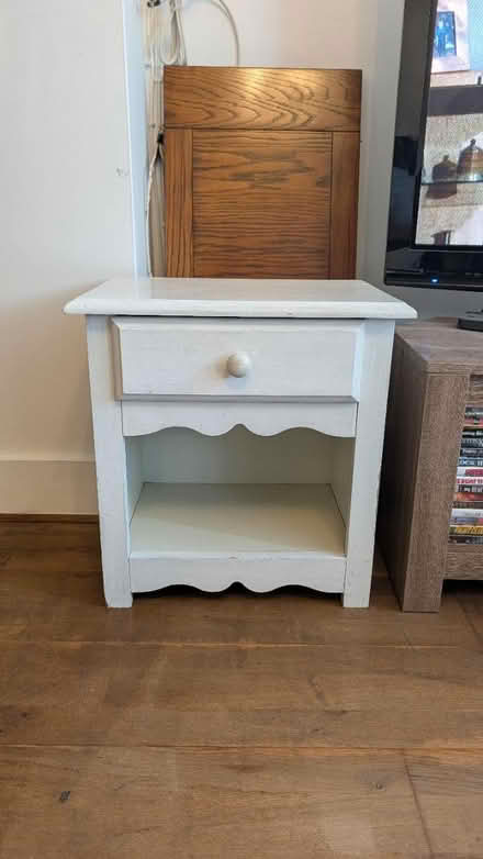 Photo of free White bedside table (TW10) #1