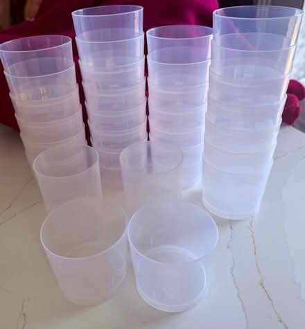 Photo of free Small plastic ex “pudding” containers . (Saham Toney IP25) #2