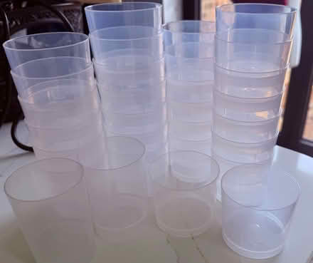 Photo of free Small plastic ex “pudding” containers . (Saham Toney IP25) #1