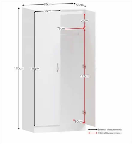 Photo of free White wardrobe (MK40) #3