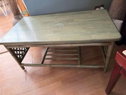 Photo of free Green bamboo coffee table (Urmston) #1